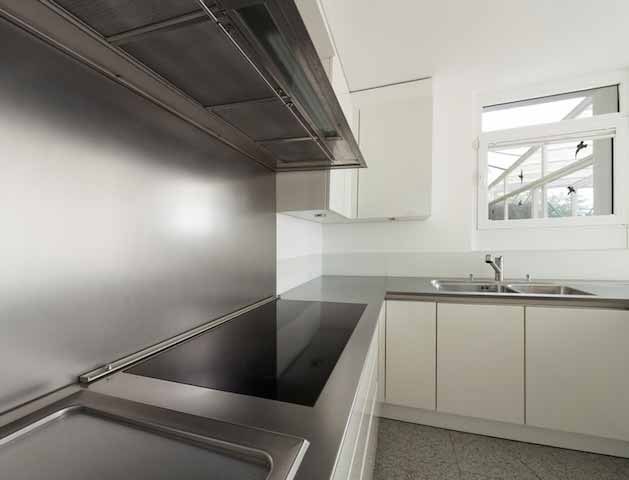 Fond de hotte inox intérieur