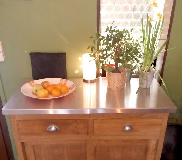 plan de travail inox